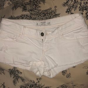 White denim shorts